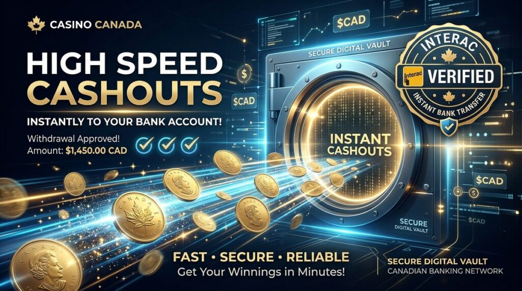 Online casino fast withdrawal Canada zero delay cashout